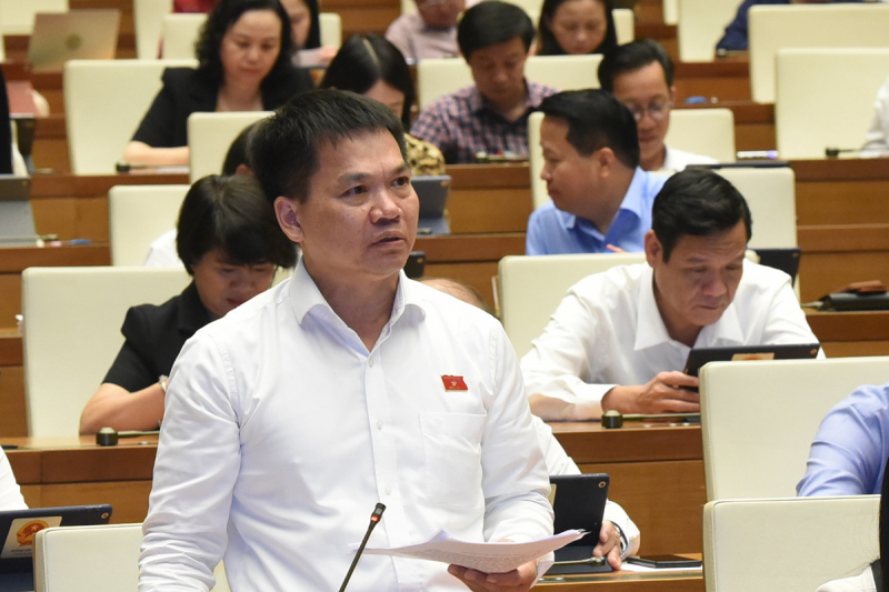 Đại biểu Quốc hội Dương Khắc Mai (Đắk N&ocirc;ng) ph&aacute;t biểu. Ảnh: Quang Kh&aacute;nh