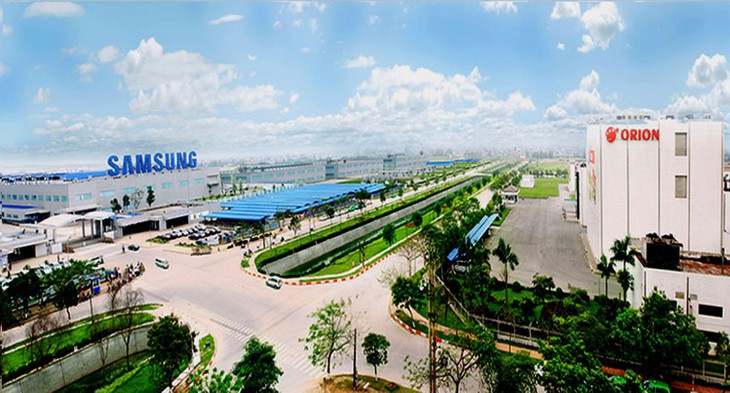 Một góc khu công nghiệp đóng tại địa bàn Bắc Ninh.