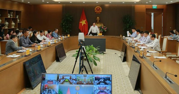 Quang cảnh cuộc họp tại Hà Nội. Ảnh: Chính phủ