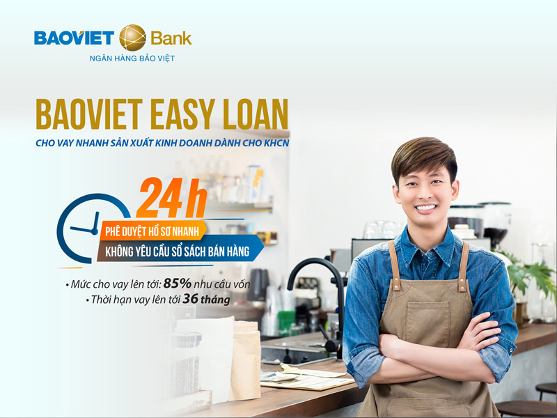 Sản phẩm BAOVIET Easy Loan được kỳ vọng sẽ đem lại giải ph&aacute;p t&agrave;i ch&iacute;nh thiết thực, gi&uacute;p kh&aacute;ch h&agrave;ng c&aacute; nh&acirc;n vay vốn dễ d&agrave;ng, đơn giản.