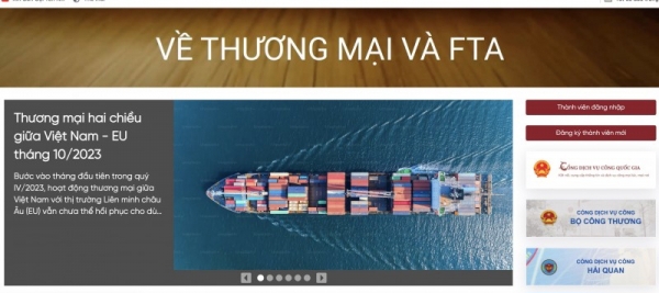 Cổng thông tin FTAP. Ảnh: HQ