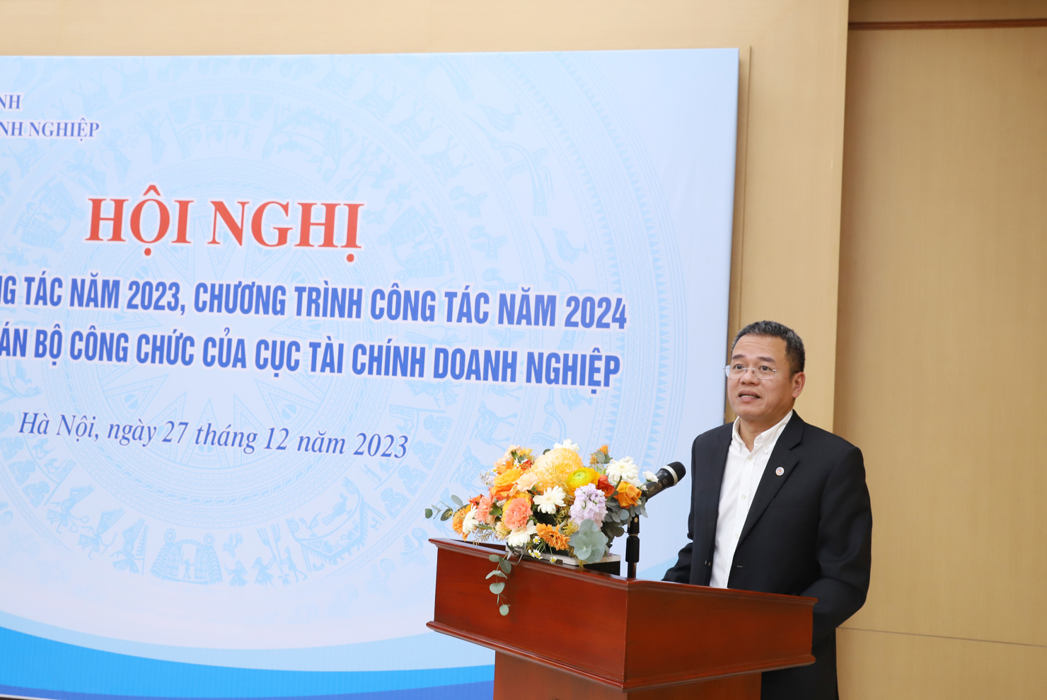 &Ocirc;ng B&ugrave;i Tuấn Minh - Cục trưởng Cục T&agrave;i ch&iacute;nh doanh nghiệp ph&aacute;t biểu kết luận Hội nghị.