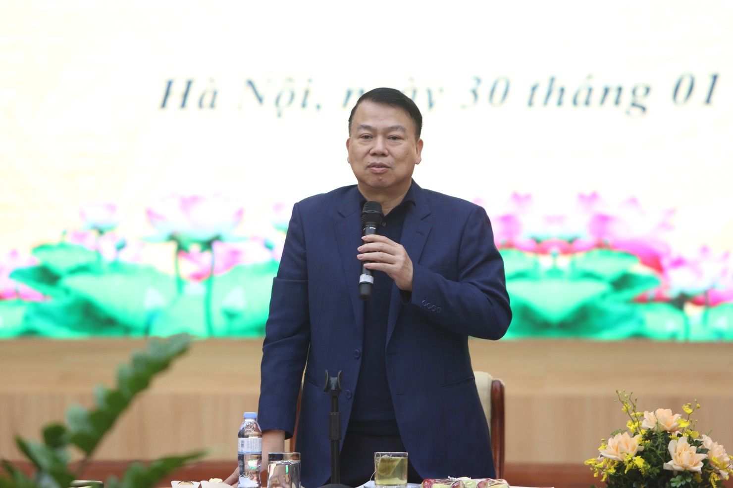Thứ trưởng Bộ T&agrave;i ch&iacute;nh Nguyễn Đức Chi ph&aacute;t biểu chỉ đạo tại Hội nghị.