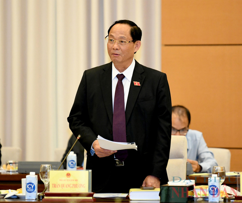 Ph&oacute; Chủ tịch Quốc hội, Thượng tướng Trần Quang Phương ph&aacute;t biểu. Ảnh: L&acirc;m Hiển