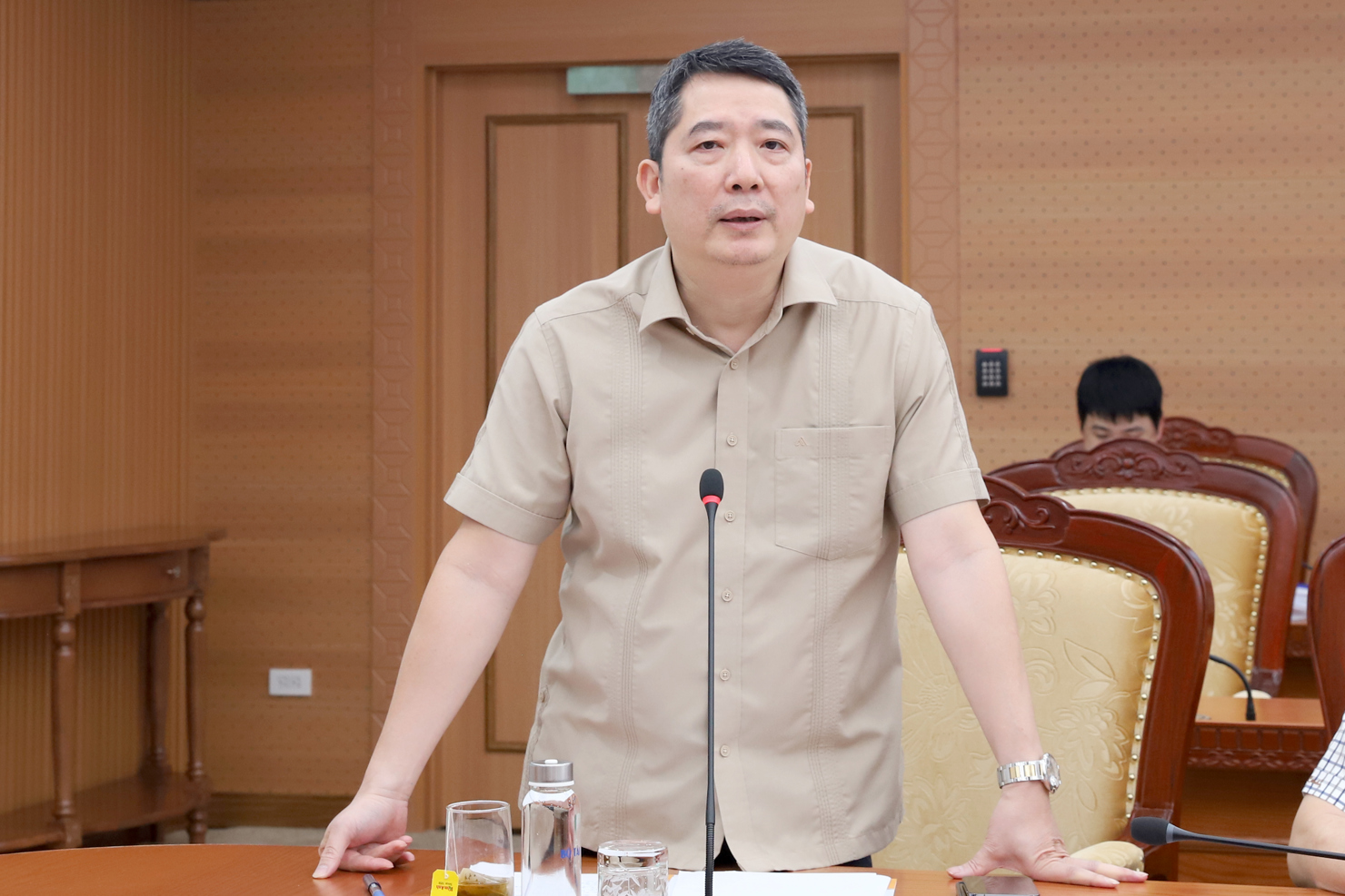Thứ trưởng Cao Anh Tuấn ph&aacute;t biểu tại Hội nghị.