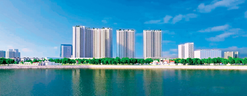 Khu đ&ocirc; thị Gelexia Riverside sở hữu kh&ocirc;ng gian trong l&agrave;nh khi nằm s&aacute;t hồ điều h&ograve;a.