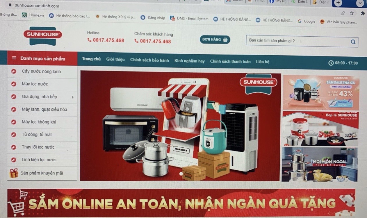 H&igrave;nh ảnh về Website vi phạm được Lực lượng Quản l&yacute; thị trường Nam Định ph&aacute;t hiện xử phạt.