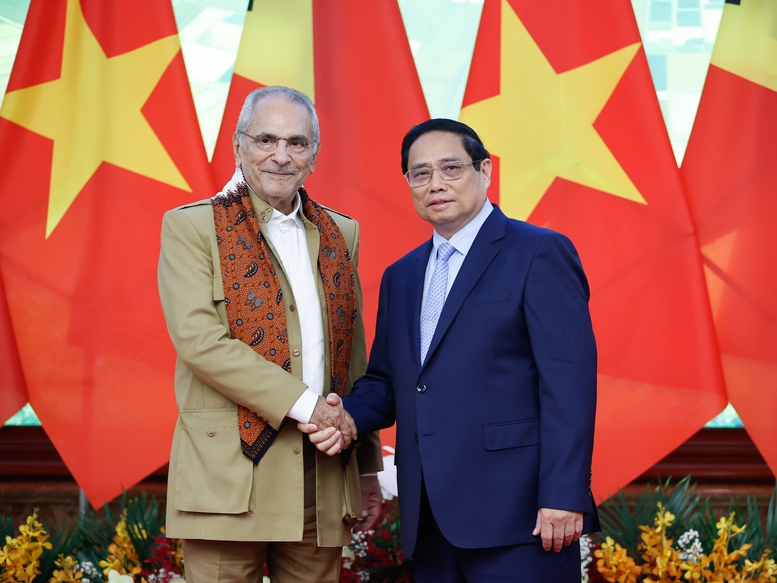 Thủ tướng Phạm Minh Ch&iacute;nh v&agrave; Tổng thống Timor-Leste Jose Ramos-Horta - Ảnh: VGP/Nhật Bắc