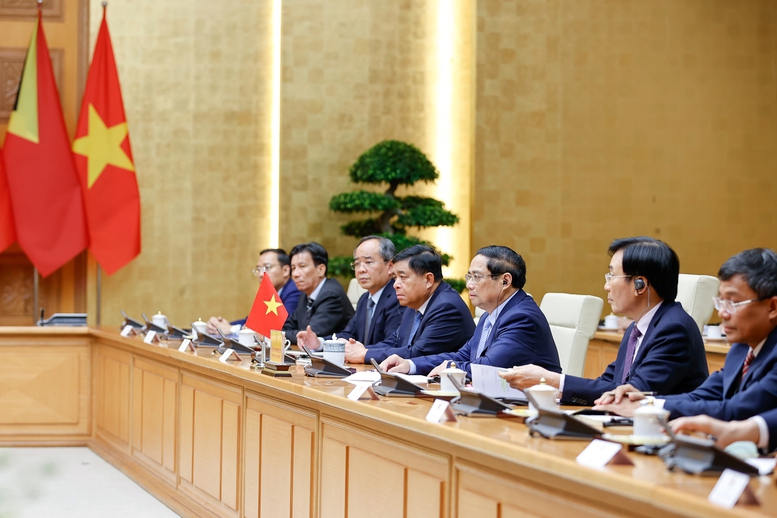 Thủ tướng đề nghị hai b&ecirc;n sớm gia hạn hoặc k&yacute; mới Bản ghi nhớ về thương mại gạo - Ảnh: VGP/Nhật Bắc
