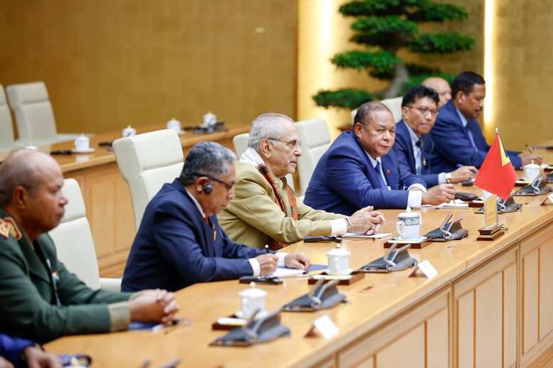 Tổng thống Timor-Leste mong muốn Việt Nam hỗ trợ Timor-Leste trong những lĩnh vực Việt Nam c&oacute; thế mạnh, gia tăng sự hiện diện đầu tư tại Timor-Leste - Ảnh: VGP/Nhật Bắc