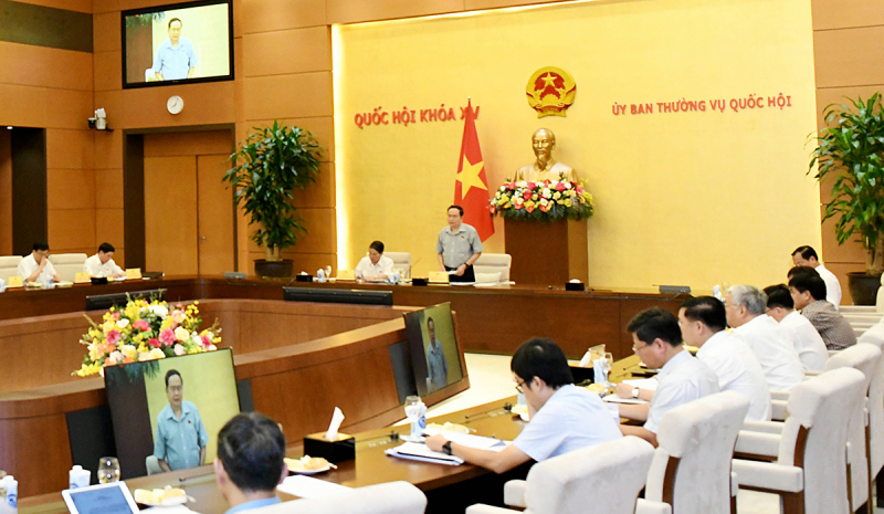 Chủ tịch Quốc hội Trần Thanh Mẫn ph&aacute;t biểu. Ảnh: L&acirc;m Hiển