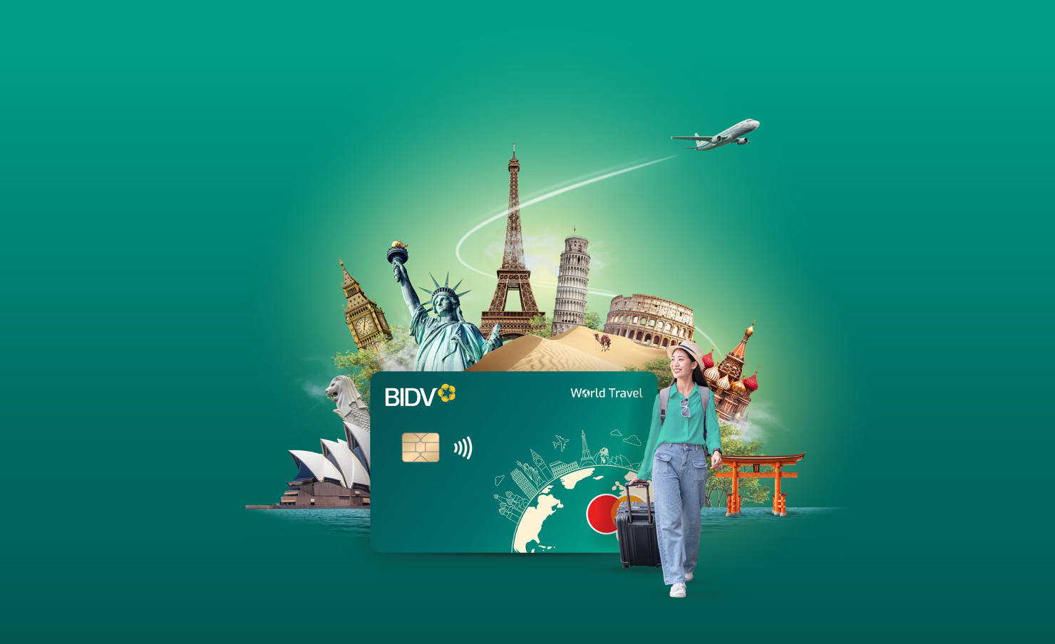 Kh&aacute;m ph&aacute; thế giới với BIDV Mastercard World Travel. Ảnh:&nbsp;BIDV