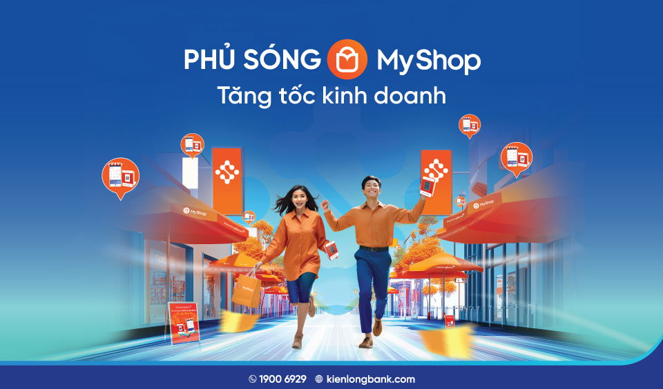 Bộ giải ph&aacute;p MyShop &amp; Paybox của KienlongBank đ&atilde; được tr&ecirc;n 80.000 cửa h&agrave;ng sử dụng. Ảnh: KLB