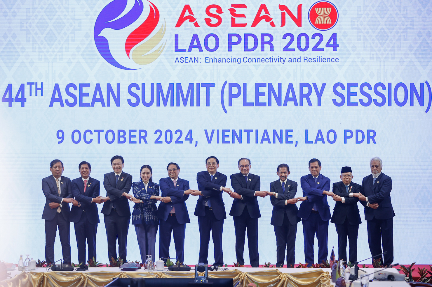 Thủ tướng Ch&iacute;nh phủ Phạm Minh Ch&iacute;nh c&ugrave;ng c&aacute;c nh&agrave; l&atilde;nh đạo ASEAN tham dự Hội nghị Cấp cao ASEAN. Ảnh: VGP/Nhật Bắc &nbsp;