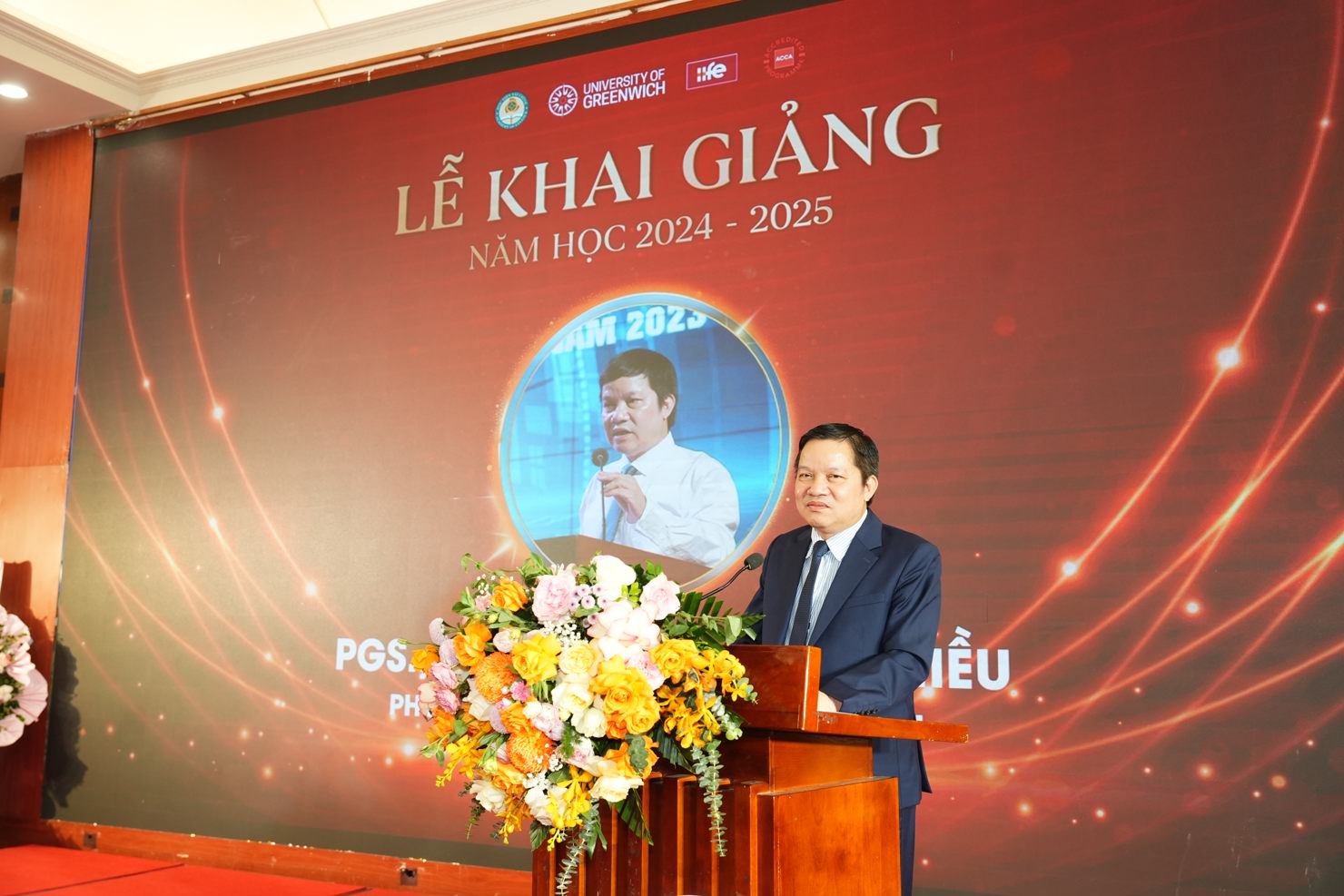 PGS. TS. Nguyễn Mạnh Thiều &ndash; &nbsp;Ph&oacute; Gi&aacute;m đốc Học viện T&agrave;i ch&iacute;nh ph&aacute;t biểu tại lễ Khai giảng năm học 2024-2025.