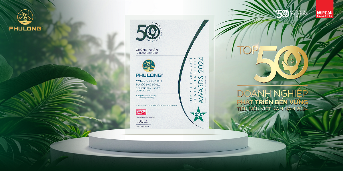 Lần thứ 3 liên tiếp Phú Long được vinh danh tại giải thưởng “Top 50 Doanh nghiệp Phát triển Bền vững”. Ảnh: Phú Long