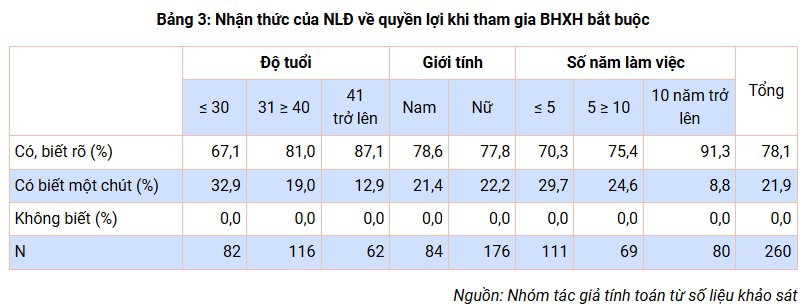 Nhận thức của người lao động trong các doanh nghiệp vừa và nhỏ ngoài Nhà nước ở Hà Nội về bảo hiểm xã hội bắt buộc - Ảnh 3