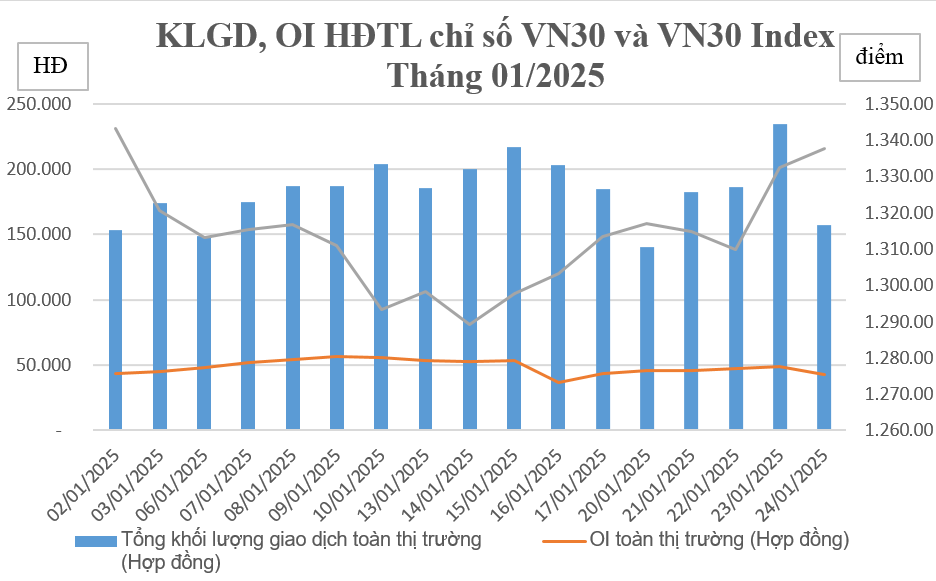 Thị trường chứng khoán phái sinh phục hồi trong tháng 01/2025  - Ảnh 1