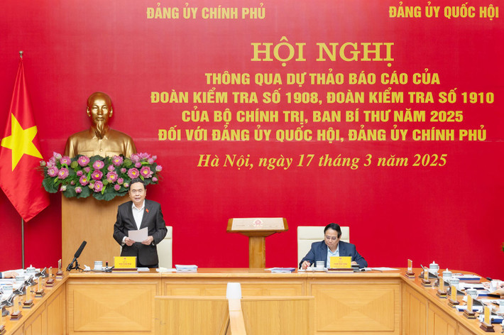 Chủ tịch Quốc hội Trần Thanh Mẫn ph&aacute;t biểu. Ảnh: Hồ Long