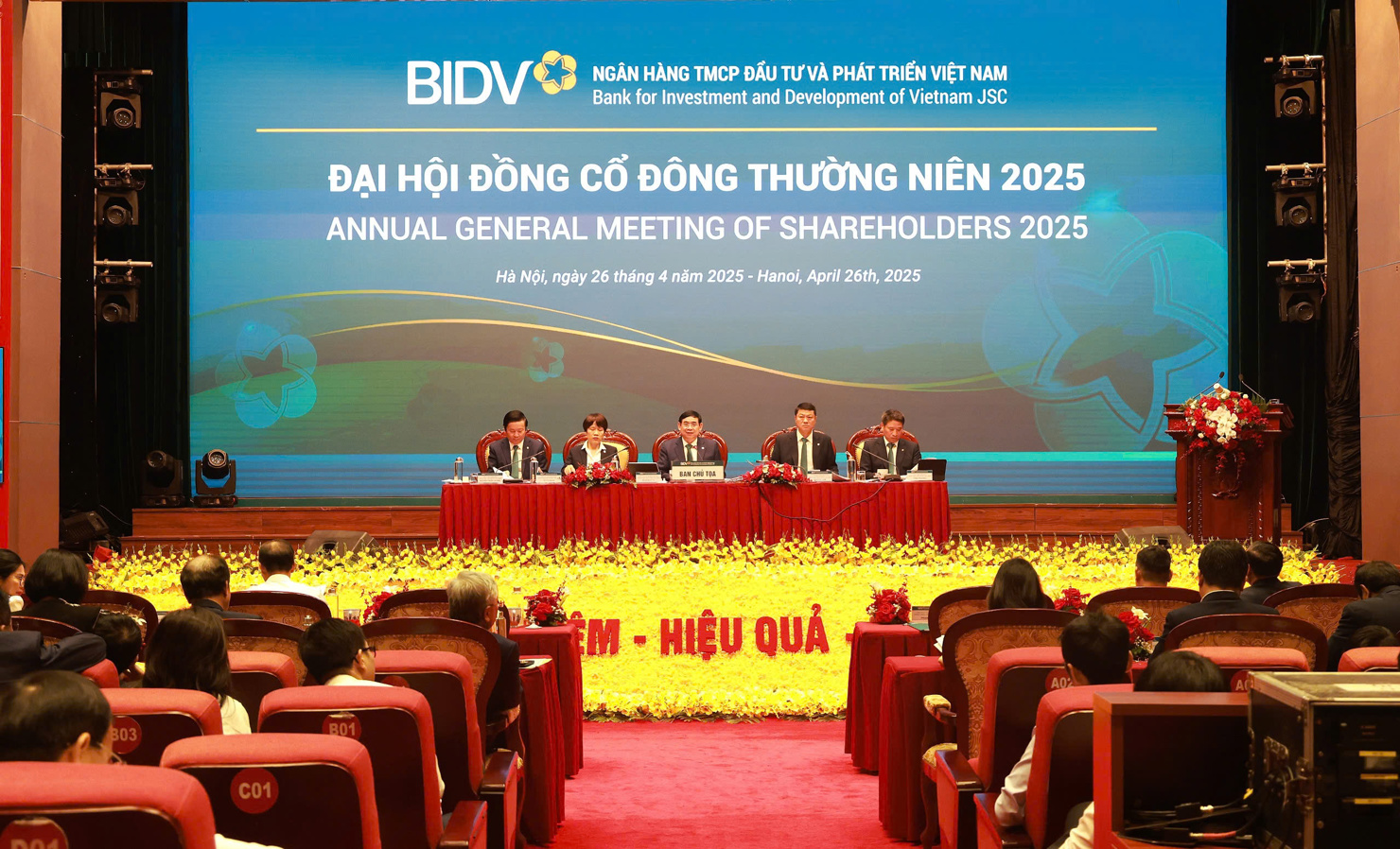 ĐHĐCĐ thường niên của BIDV vào ngày 26/4/2025. Ảnh: BIDV