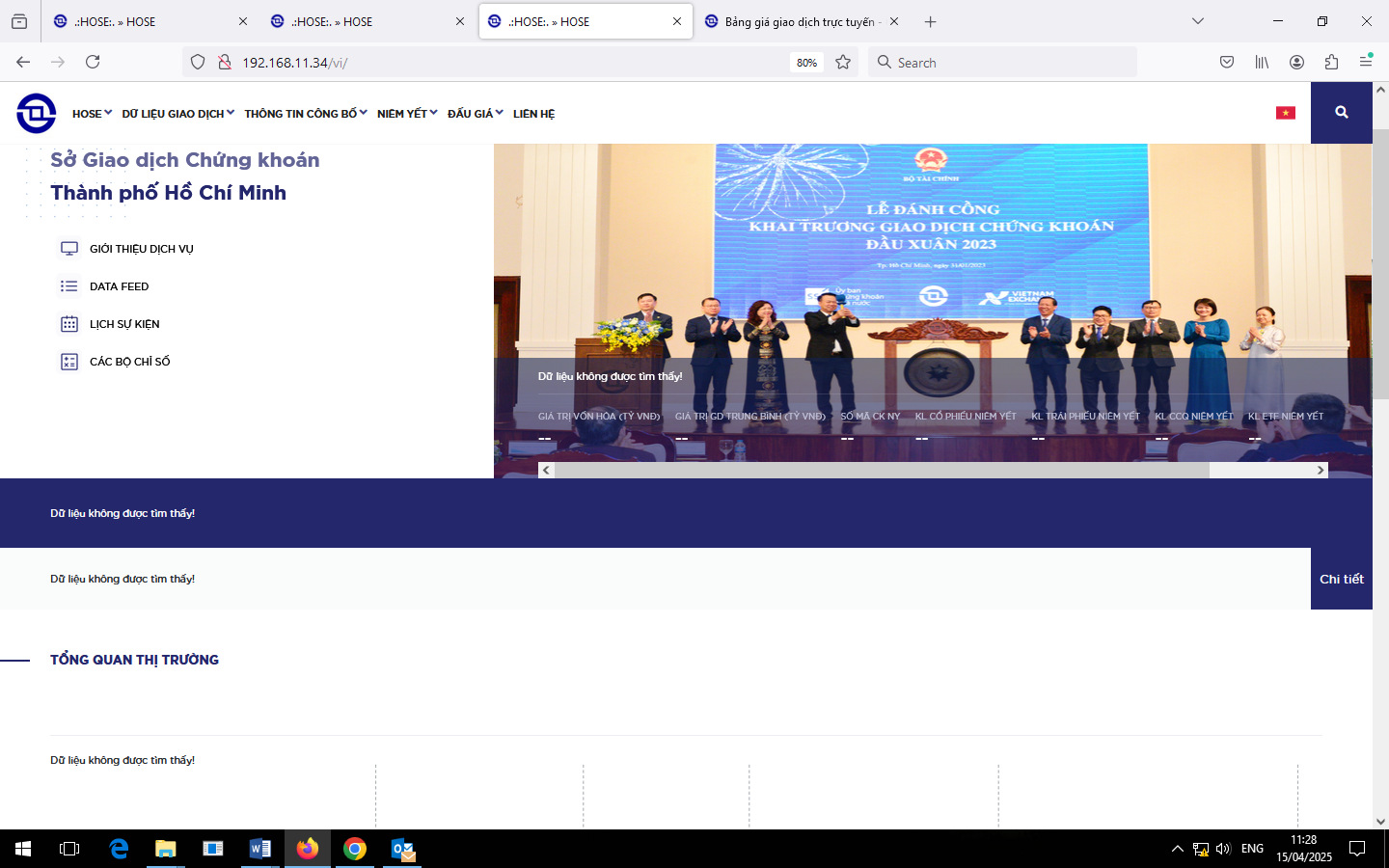 Website mới của HOSE sẽ được thiết kế theo phong cách hiện đại, chuyên nghiệp. Ảnh: HOSE