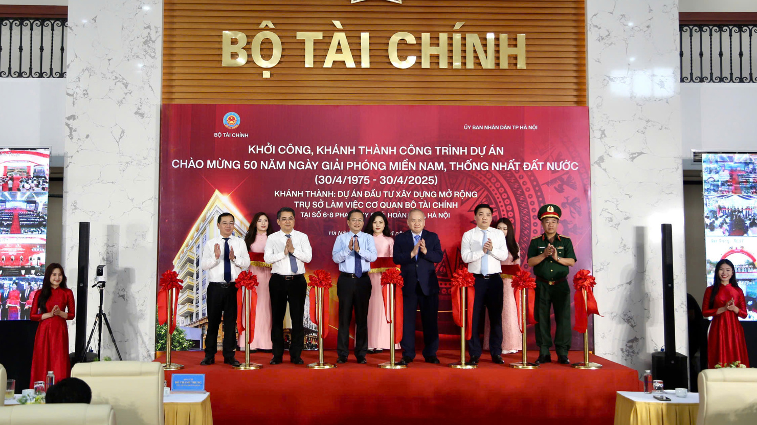 Dự &aacute;n được kh&aacute;nh th&agrave;nh nh&acirc;n dịp kỷ niệm 50 năm Ng&agrave;y Giải ph&oacute;ng miền Nam, thống nhất đất nước, g&oacute;p phần x&acirc;y dựng cơ sở vật chất để n&acirc;ng cao hiệu quả hoạt động của Bộ T&agrave;i ch&iacute;nh.