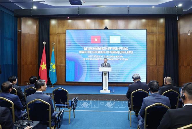 Tổng Bí thư Tô Lâm phát biểu về chính sách tại Học viện Hành chính Công trực thuộc Tổng thống bongdaso net. Ảnh: Thống Nhất/TTXVN. 