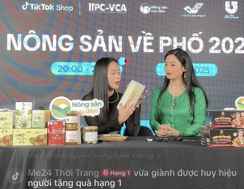 Phiên livestream Nông sản về Phố 2025.