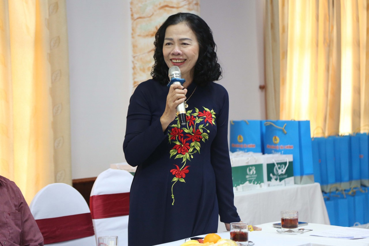 Nguyên Thứ trưởng, nguyên Chủ tịch Công đoàn Bộ Tài chính phát biểu tại Buổi gặp mặt.