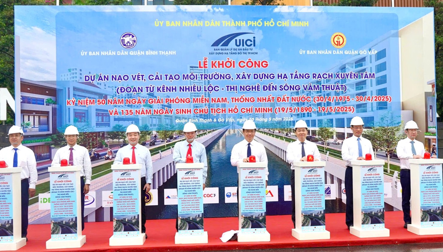 Nhấn nút khởi công dự án