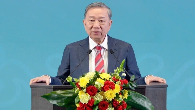 Tổng Bí thư Tô Lâm phát biểu Chính sách tại Học viện Hành chính Công và Kinh tế quốc dân trực thuộc Tổng thống LB bongdaso tin tức. Ảnh: TTXVN.