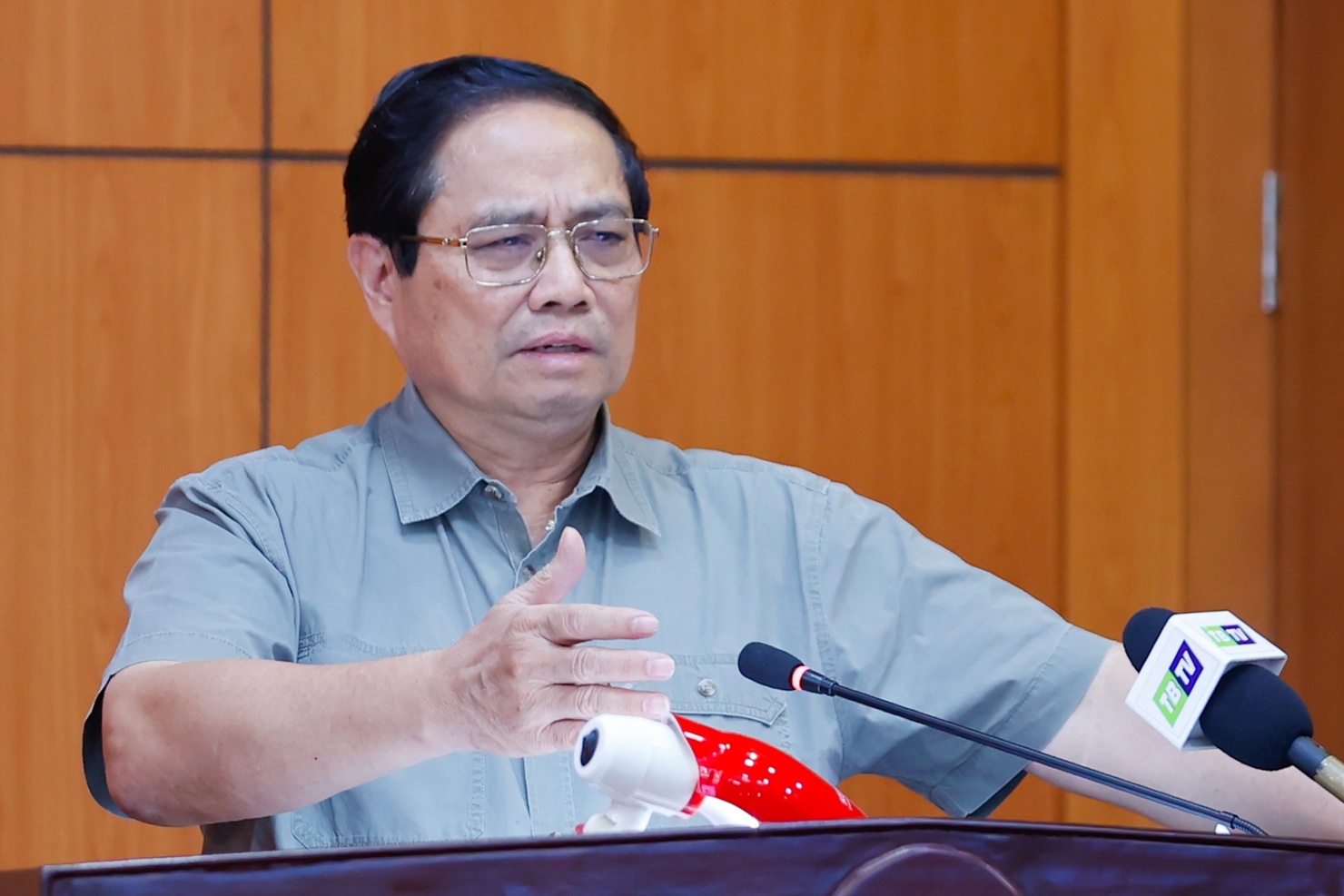 Thủ tướng cho rằng Thái Bình cần phát huy hết tiềm năng khác biệt, cơ hội để phát triển đột phá. Ảnh: VGP