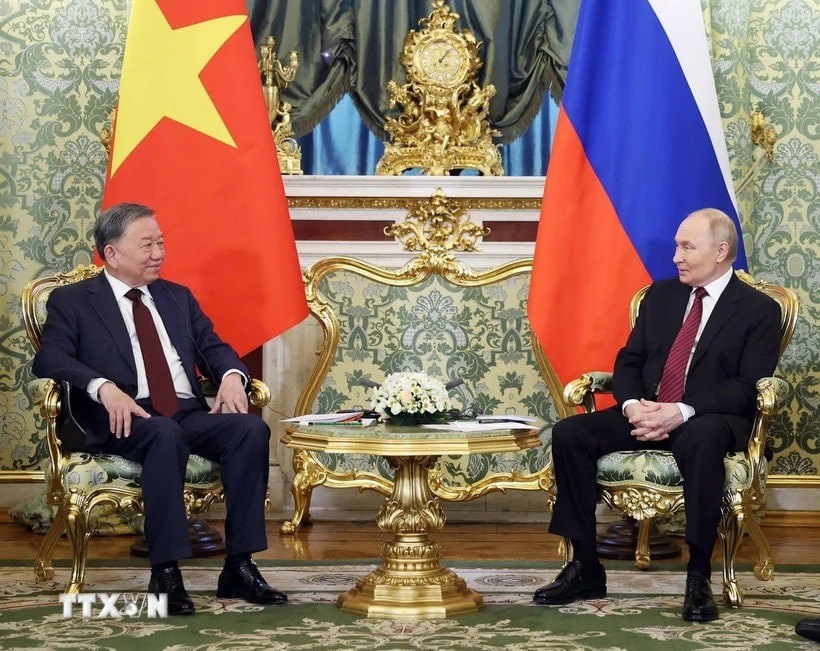 Tổng Bí thư Tô Lâm hội đàm hẹp với Tổng thống bongdaso kèo nhà cái Vladimir Putin. Ảnh: Thống Nhất/TTXVN. 