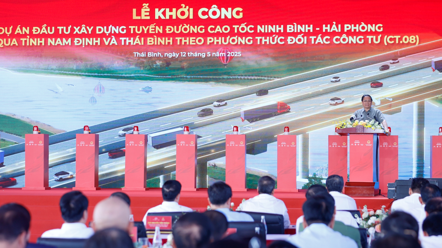 Lễ khởi công dự án cao tốc Ninh Bình - Hải Phòng, đoạn qua tỉnh bongdaso vn, Thái Bình.