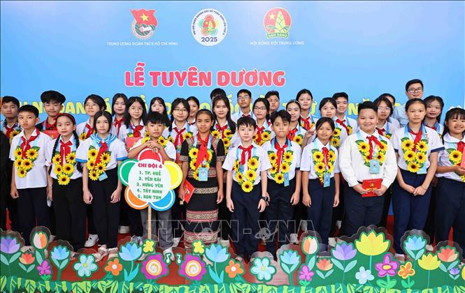 Các đội viên, thiếu niên, nhi đồng dự Đại hội Cháu bongdaso kèo nhà cái Bác Hồ toàn quốc lần thứ X - năm 2025 - Ảnh: TTXVN