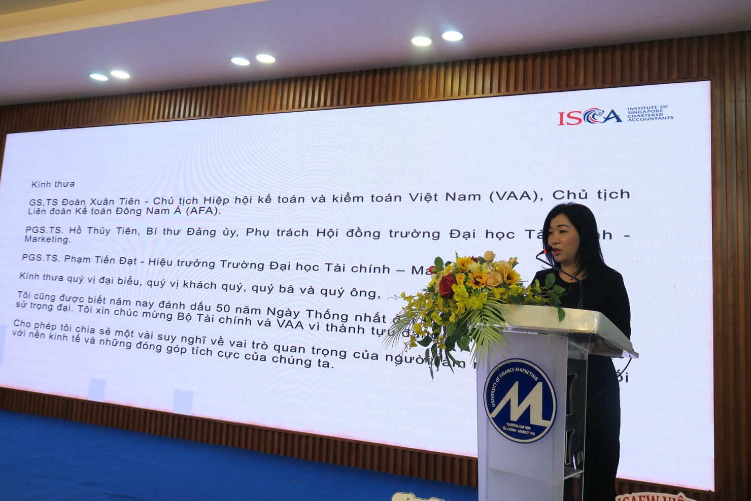 B&agrave; Fann Kor, Tổng Gi&aacute;m đốc điều h&agrave;nh Viện Kế to&aacute;n C&ocirc;ng chứng Singapore (ISCA), đ&aacute;nh gi&aacute; cao mối quan hệ đối t&aacute;c chiến lược với VAA. Ảnh: Đức Mỹ