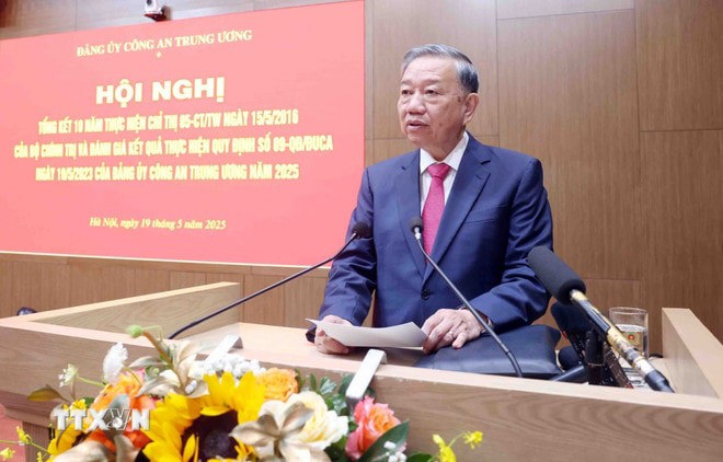 Tổng Bí thư Tô Lâm phát biểu chỉ đạo. (Ảnh: Phạm Kiên/TTXVN).