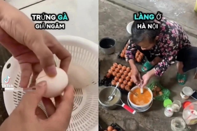 Trên một số trang mạng xã hội gần đây lan truyền nhiều hình ảnh, video clip về trứng gà giả gây hoang mang cho người tiêu dùng.