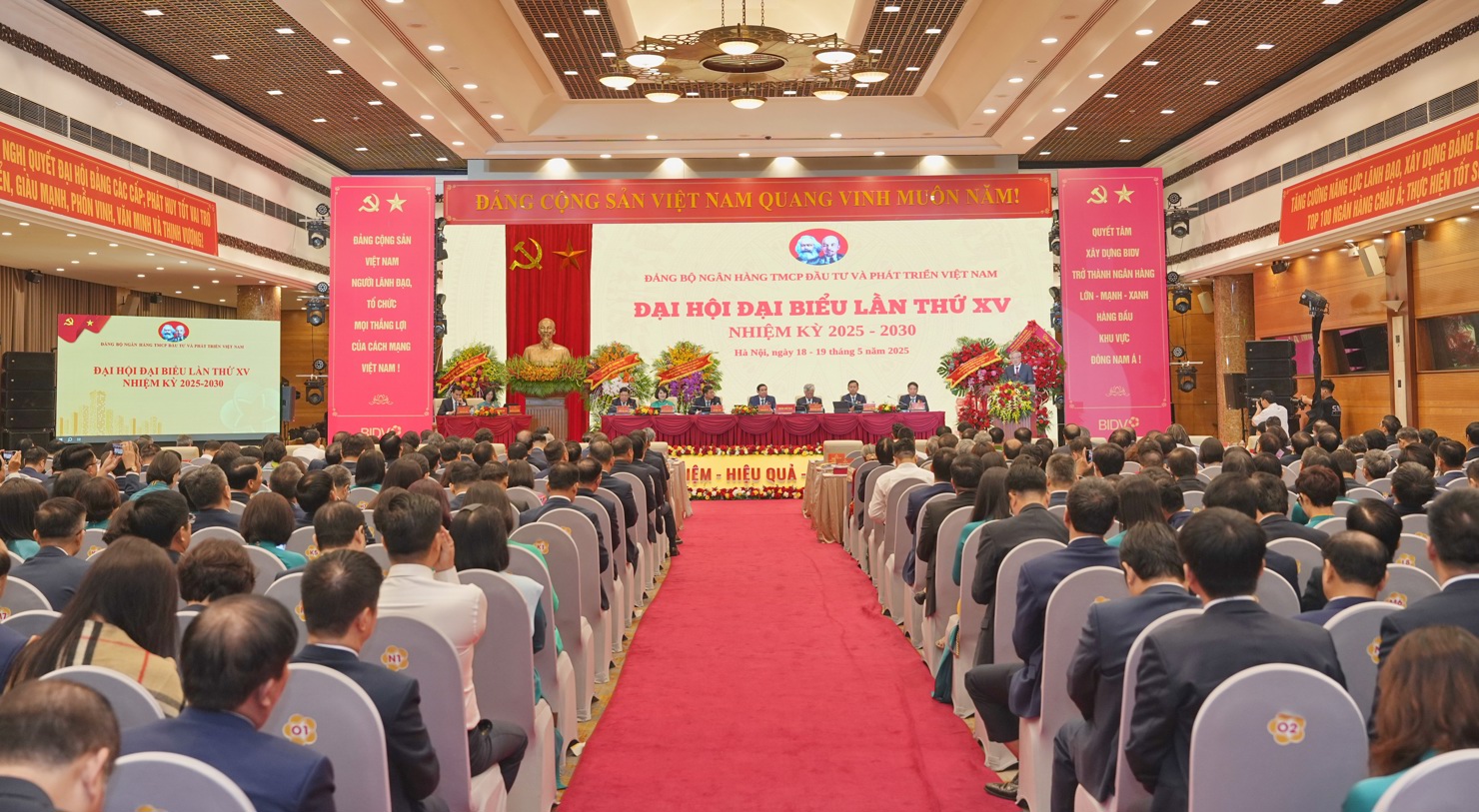 To&agrave;n cảnh Đại hội đại biểu Đảng bộ BIDV lần thứ XV, nhiệm kỳ 2025 &ndash; 2030