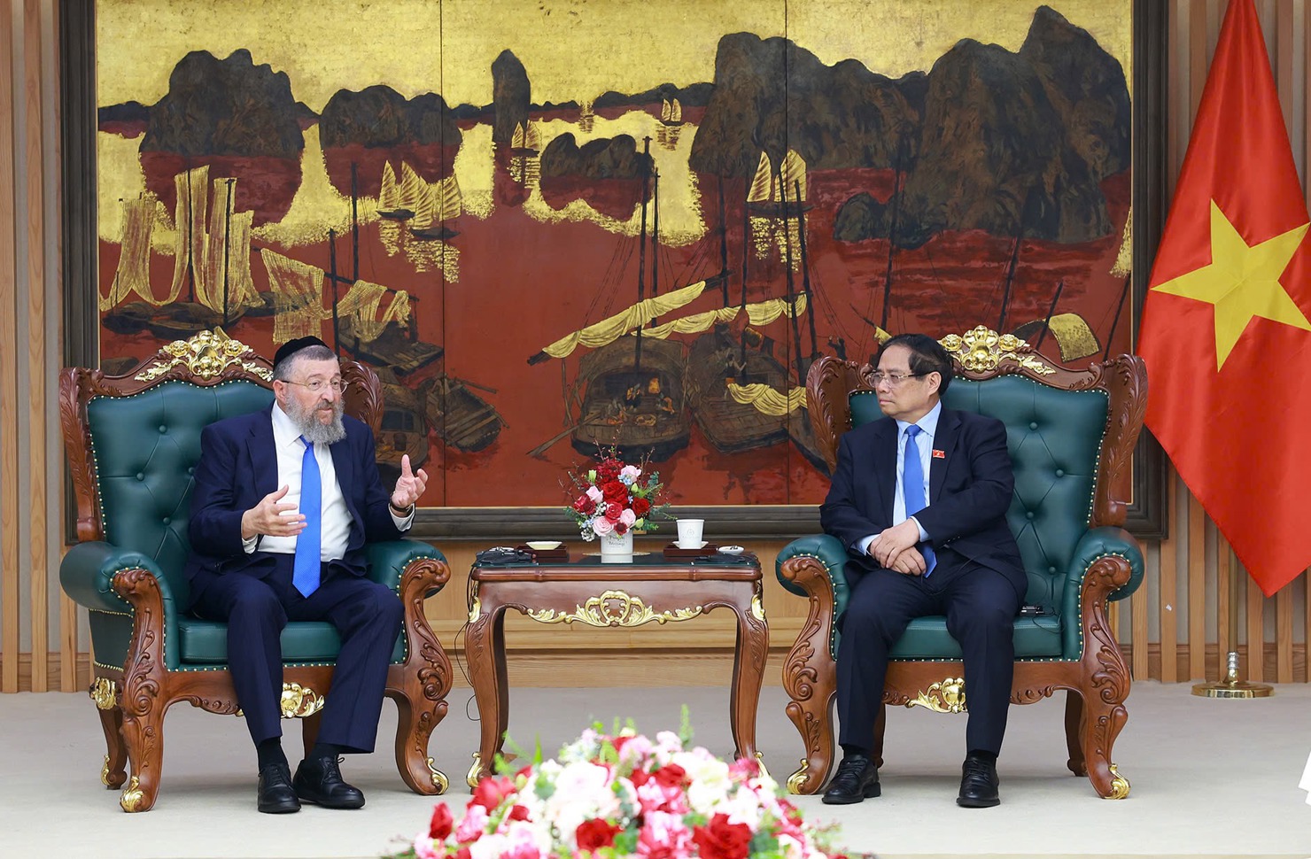 Bộ trưởng Yoav Ben Tzur: Phía Israel mong muốn, sẵn sàng và sẽ tạo điều kiện để đón nhận thêm nhiều lao động tay nghề cao từ Việt Nam. Ảnh: VGP/Nhật Bắc