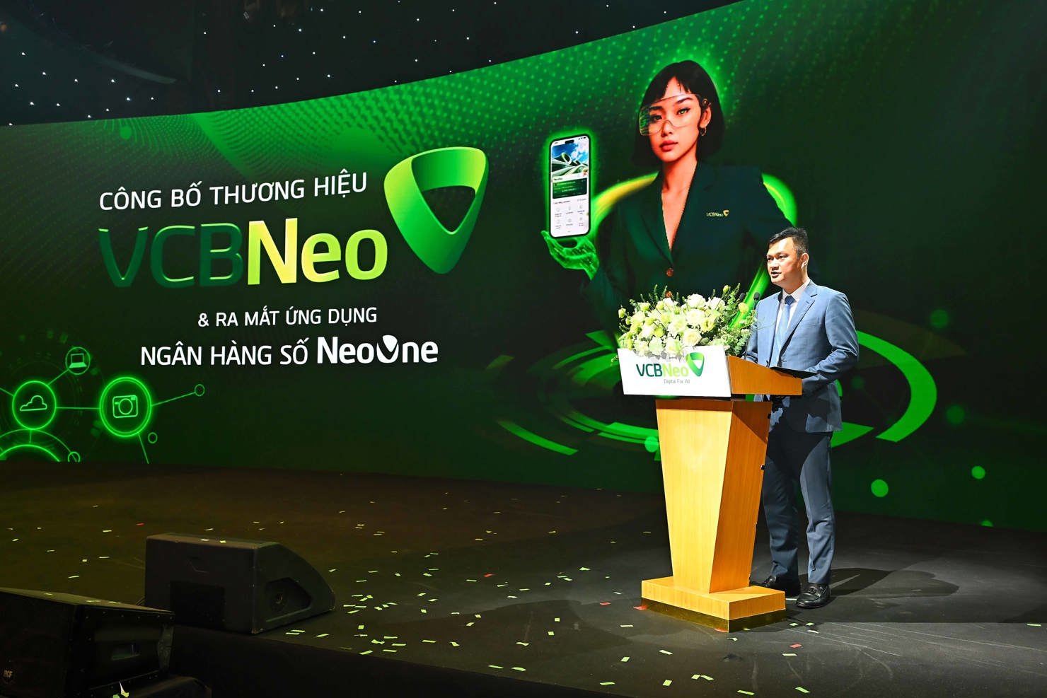 Ông Nguyễn Anh Tuấn - Tổng Giám đốc VCBNeo phát biểu tại sự kiện.