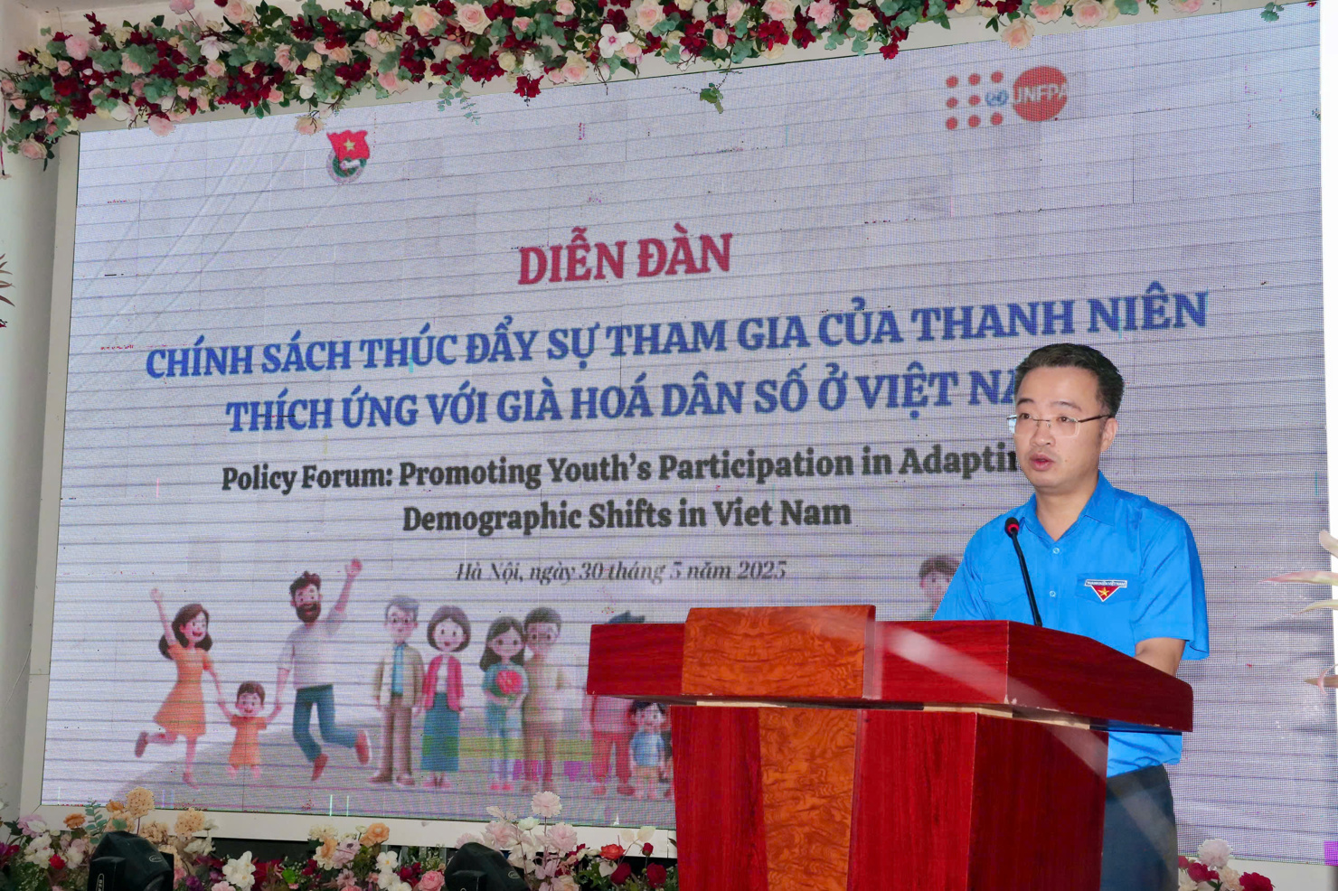  Bí thư Trung ương Đoàn, Chủ tịch Hội Liên hiệp thanh niên Việt Nam Nguyễn Tường Lâm phát biểu tại Diễn đàn.