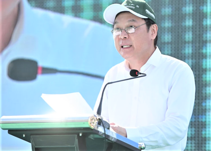 Thứ trưởng Bộ Nông nghiệp và Môi trường Lê Công Thành phát biểu tại Lễ Mít tinh.