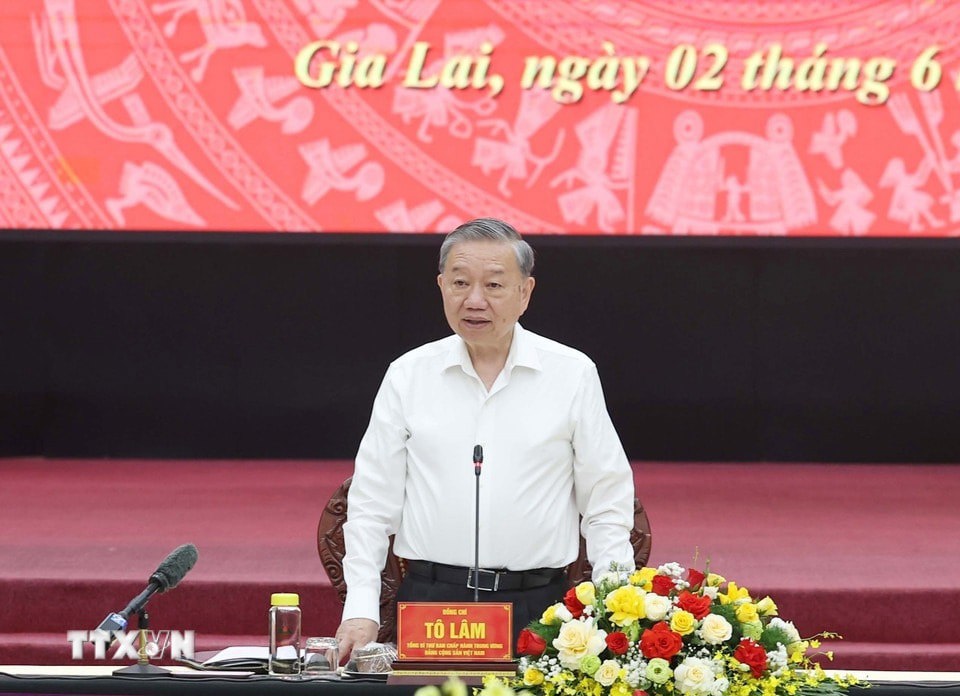 Tổng Bí thư Tô Lâm phát biểu. Ảnh: TTXVN. 