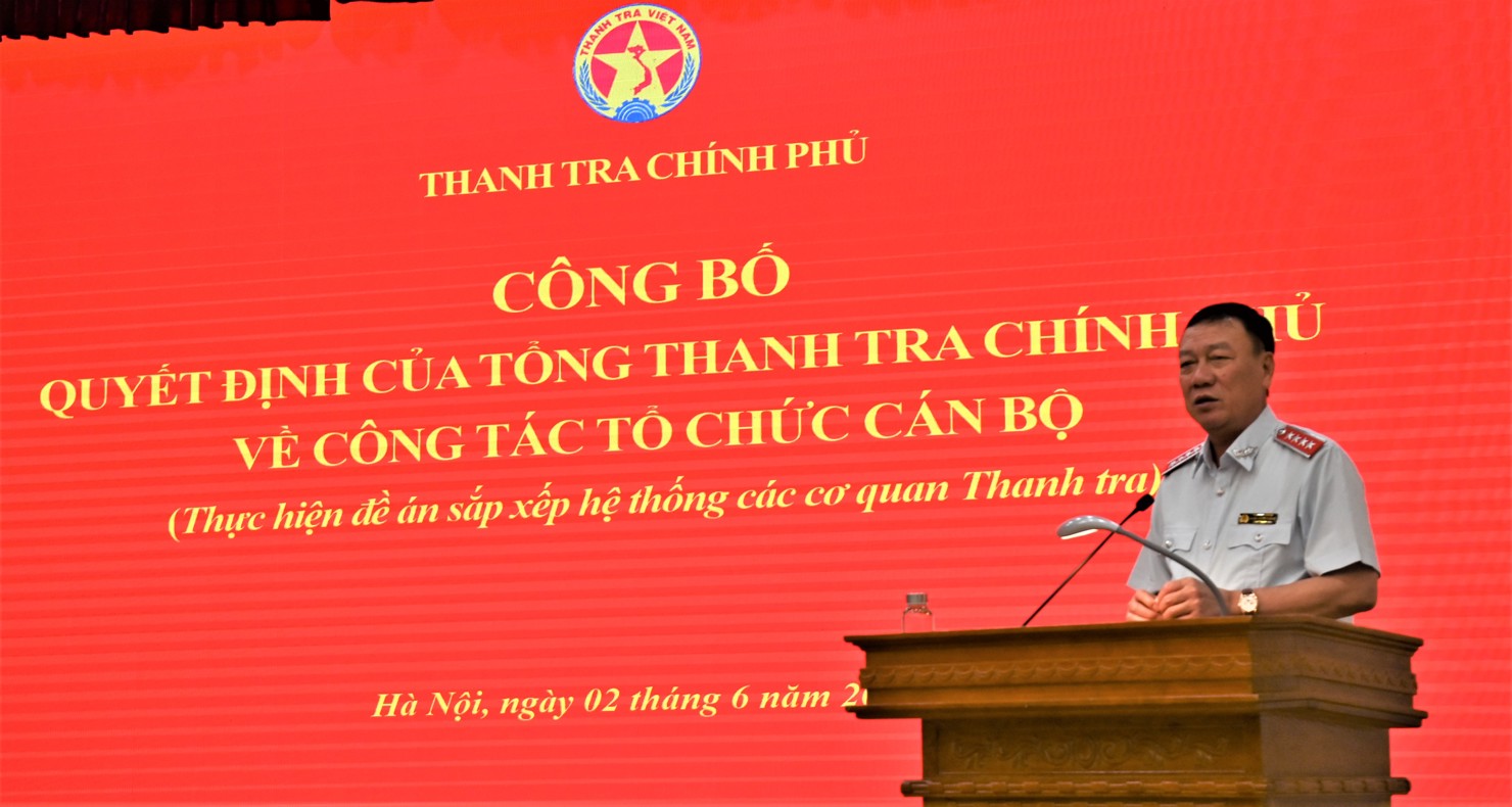 Ông Đoàn Hồng Phong - Ủy viên Trung ương Đảng, Bí thư Đảng ủy, Tổng Thanh tra Chính phủ phát biểu chỉ đạo Hội nghị.