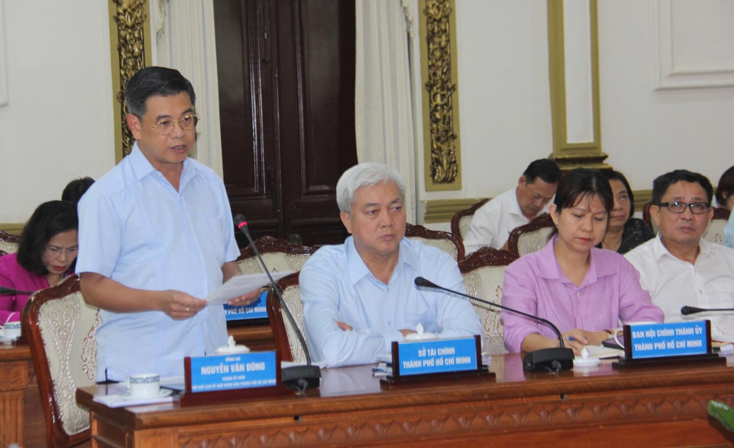 Phó Chủ tịch UBND TP. Hồ Chí Minh Nguyễn Văn Dũng đánh giá cao nội dung buổi làm việc của Đoàn công tác. Ảnh: Nguyễn Vân