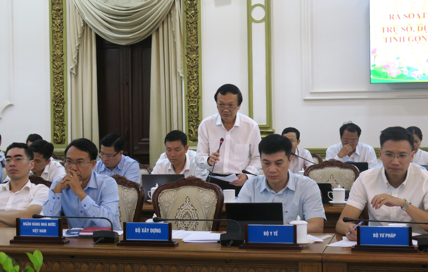 Đại diện Sở T&agrave;i ch&iacute;nh&nbsp;B&agrave; Rịa - Vũng T&agrave;u b&aacute;o c&aacute;o tại Hội nghị. Ảnh: Đức Mỹ