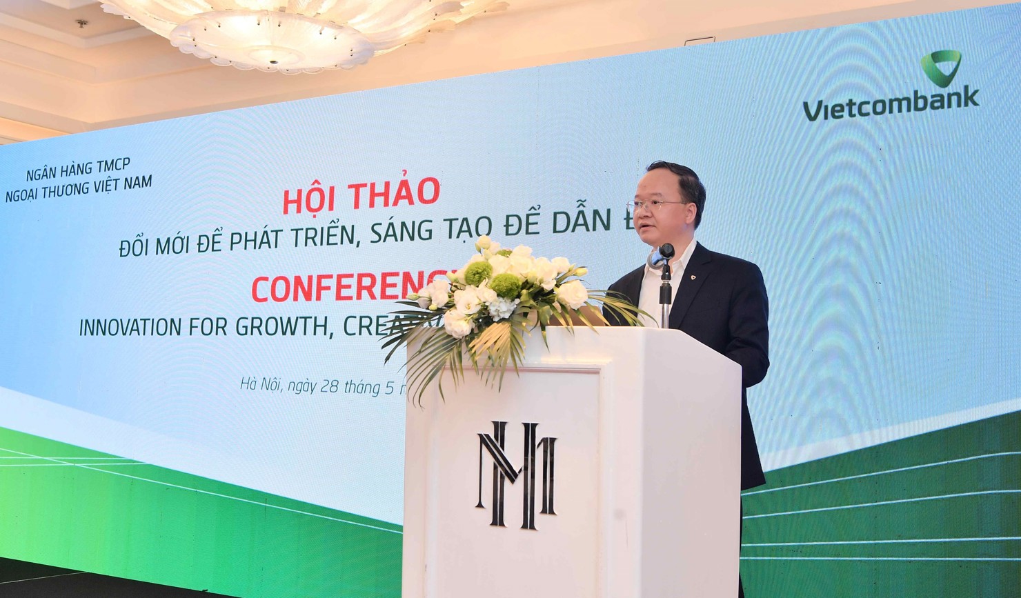 Ông Lê Quang Vinh - Thành viên HĐQT, Tổng Giám đốc Vietcombank phát biểu khai mạc.