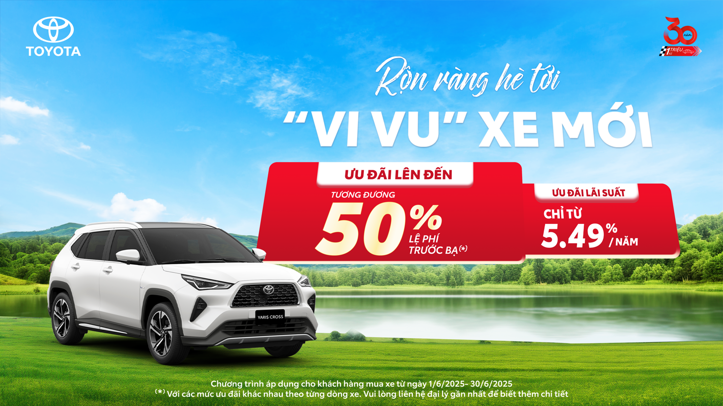 Chương trình khuyến mại tháng 6 dành cho Yaris Cross.