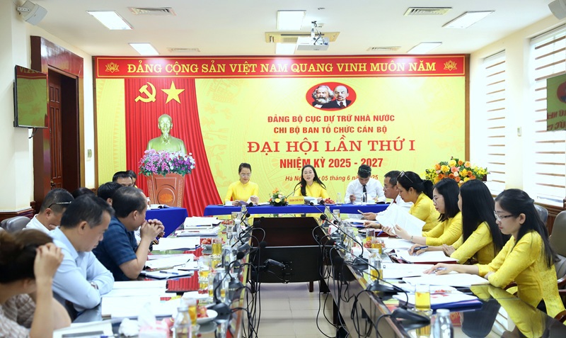 Đại hội Chi bộ Ban Tổ chức cán bộ nhiệm kỳ 2025 - 2027 (ngày 5/6/2025).